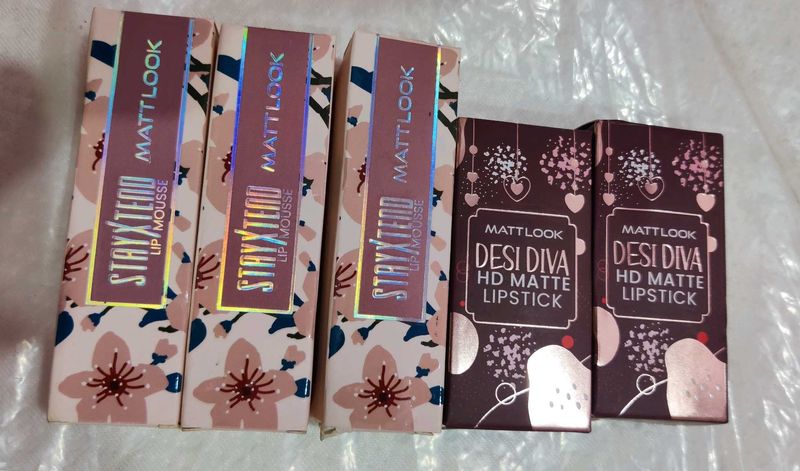 Mattlook Lipsticks - Set of 5