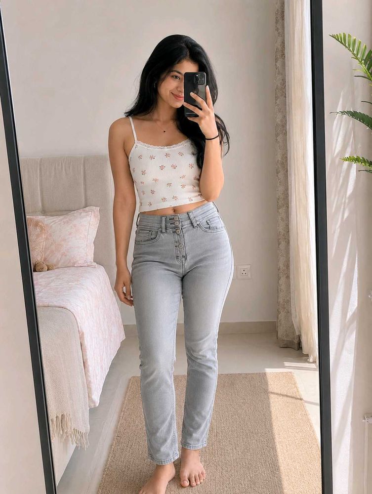 Light Wash High Waisted Skinny Jeans