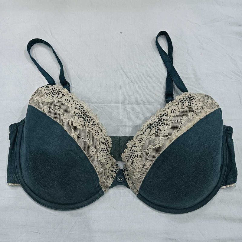 Lace❤️ Trimmed Teal Bra