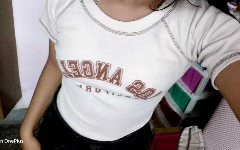 Y2K Angel Graphic Baby Tee
