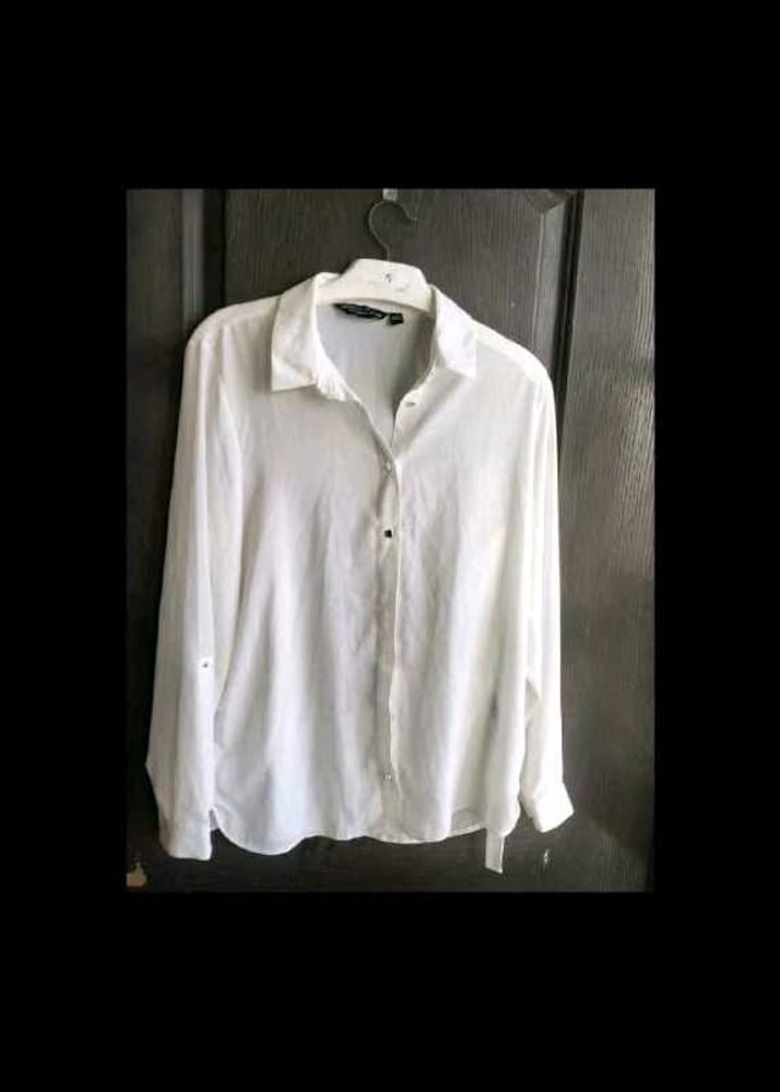 Classic White Button-Up Shirt
