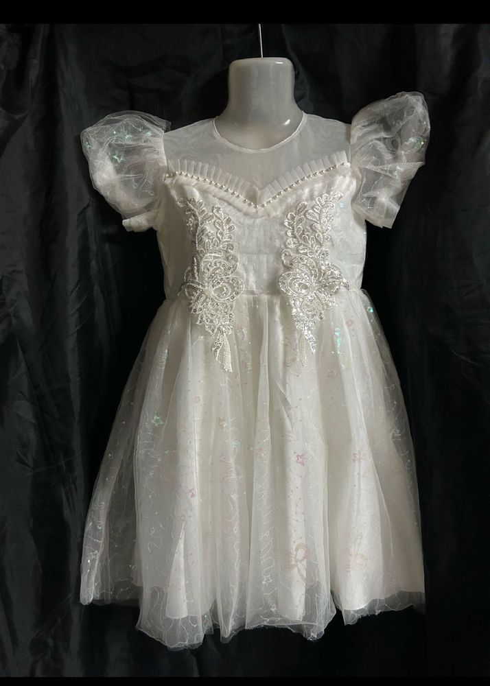 Beautiful White Embellished Gown