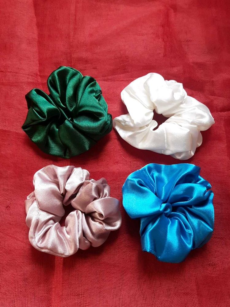 Satin Scrunchie Set - 4 Colors