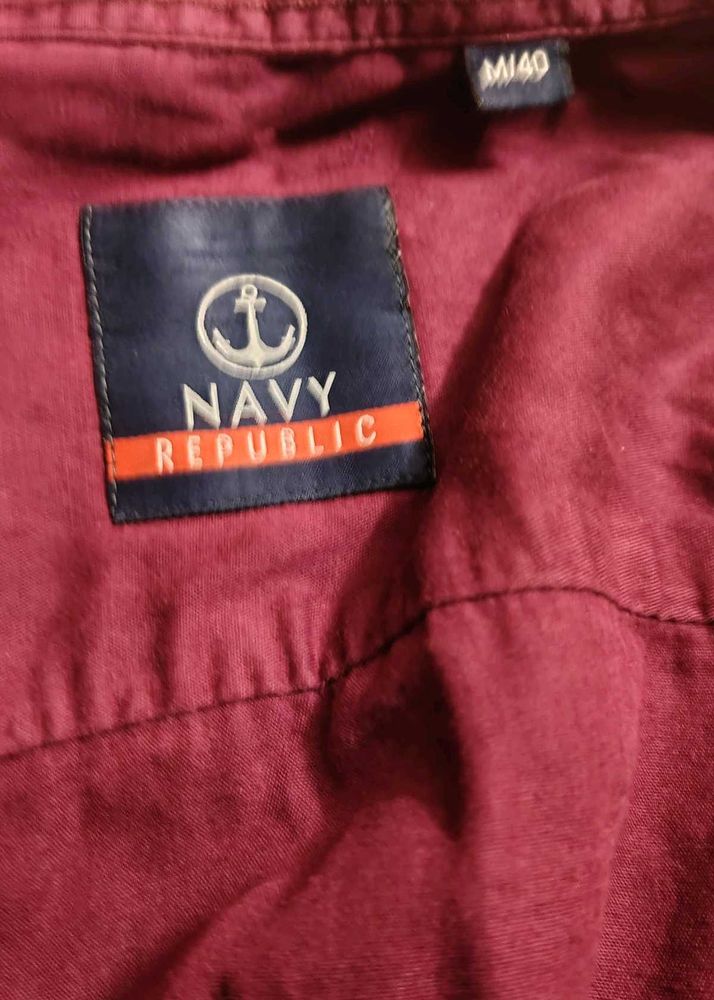 Navy Republic Maroon Shirt