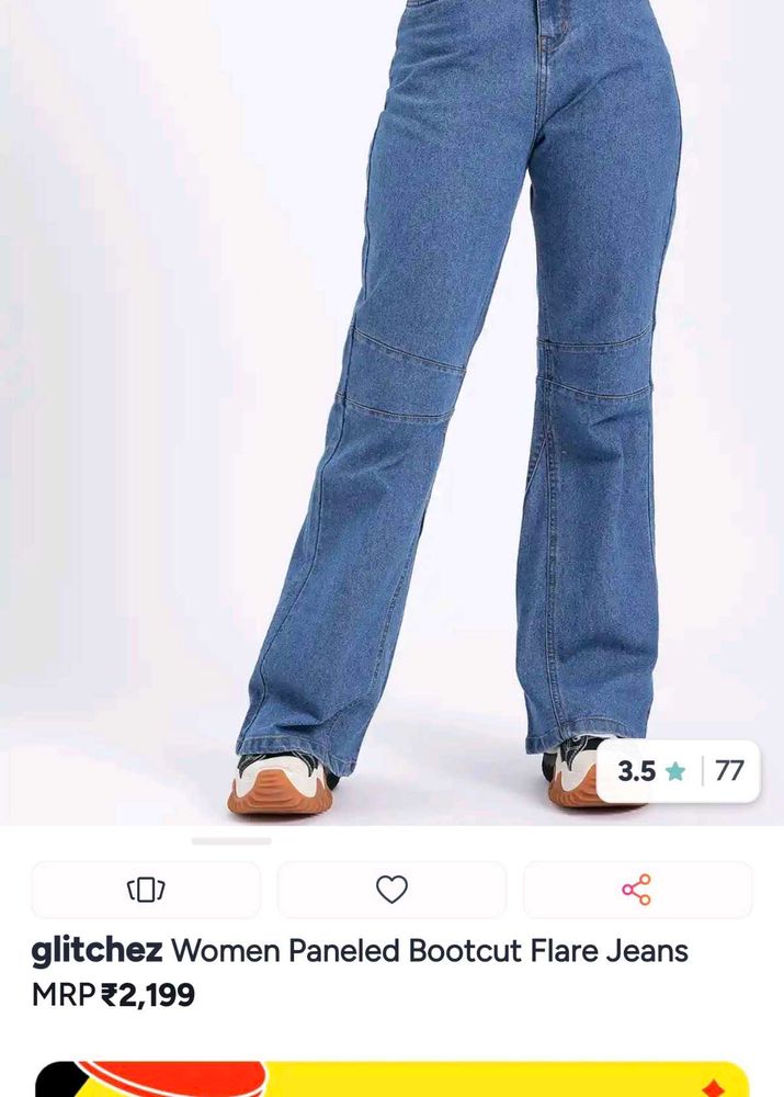GLITCHEZ ✨️Flared Blue Denim Jeans