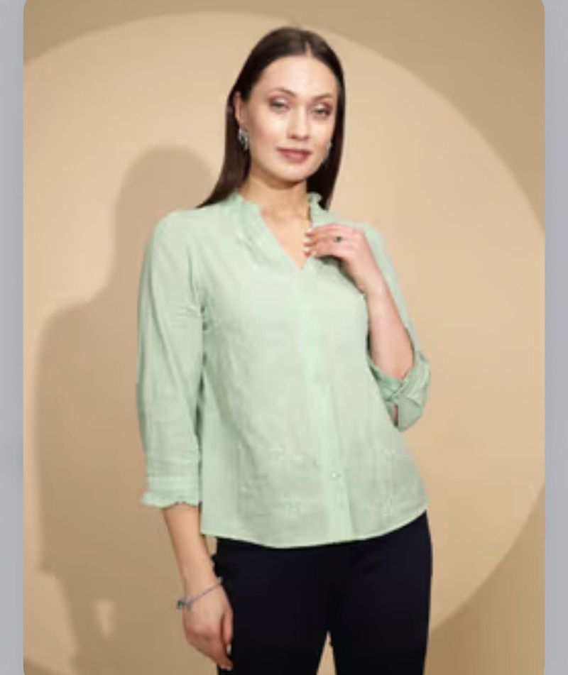 Elegant Mint Green Embroidered Kurta