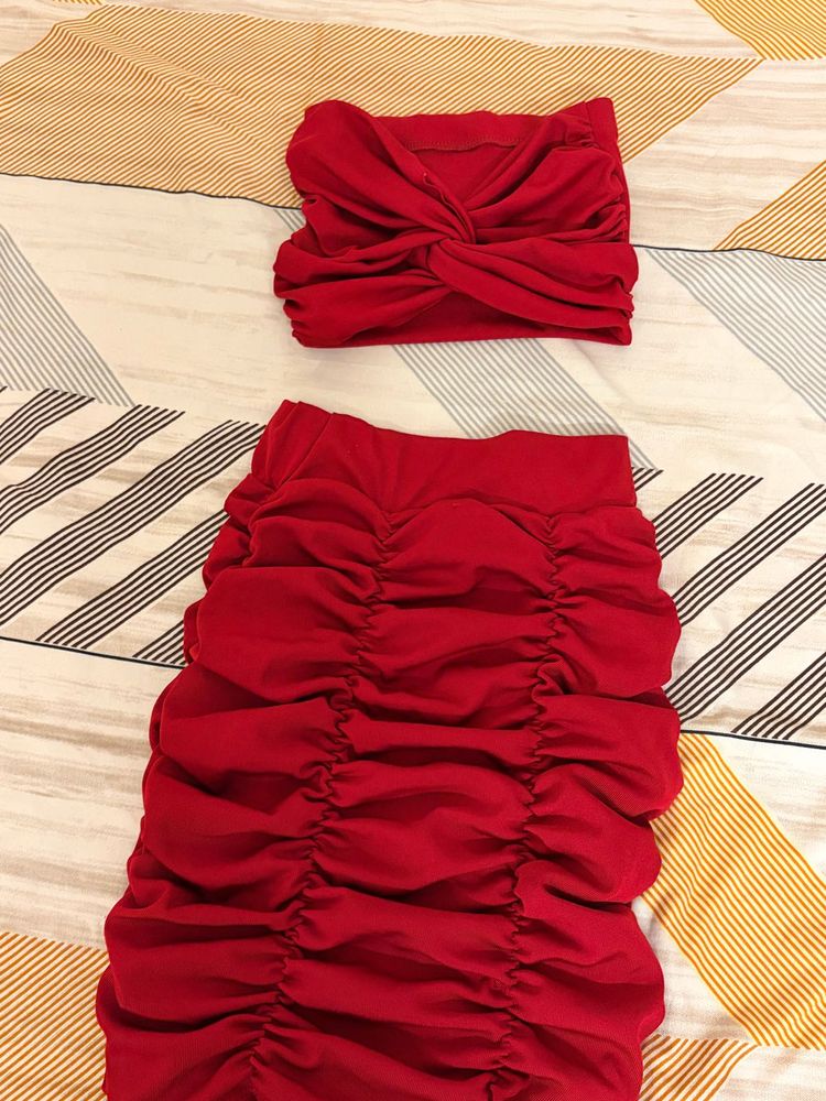 Red party Co-ord set