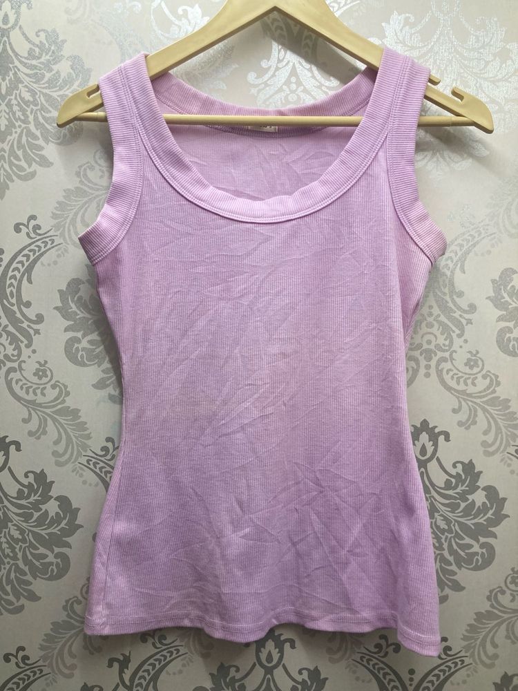 Lilac Ribbed Tank Top