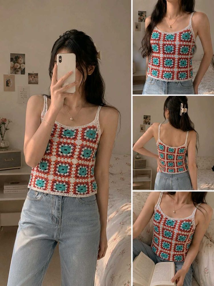 Boho Crochet Cami Top