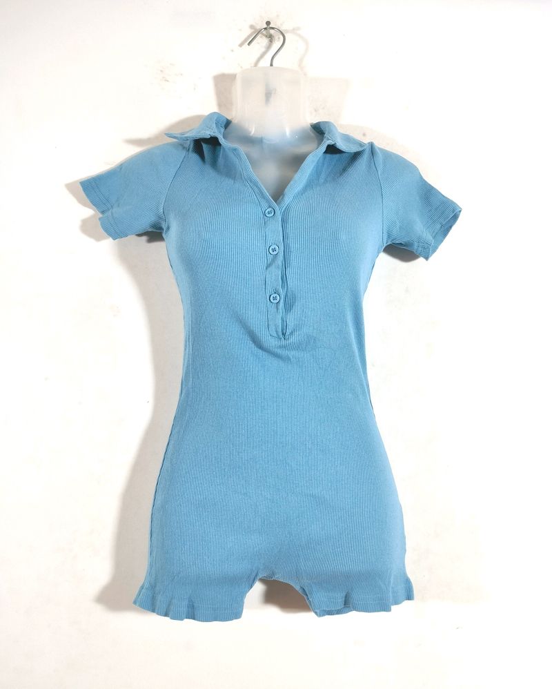 Pastel Blue Playsuits (Women's)
