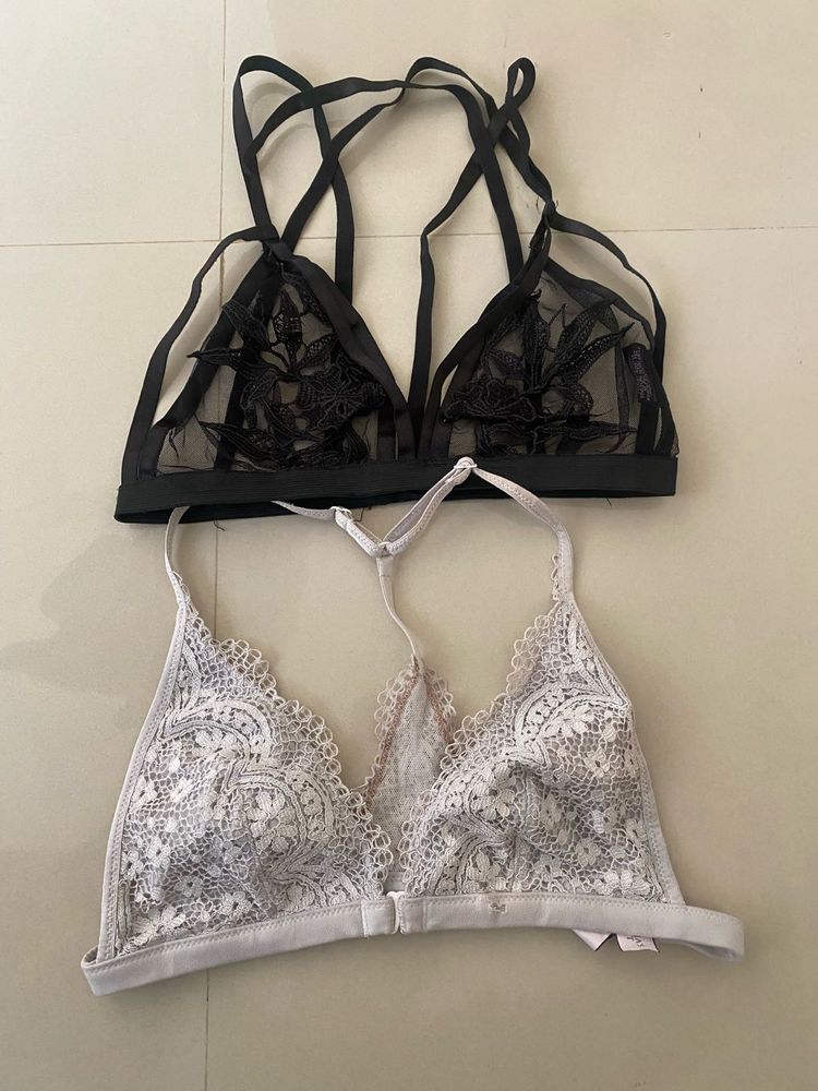 Lace &amp; Mesh Bras Set