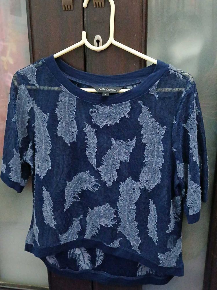 Latin Quarters Blue Top - Size M