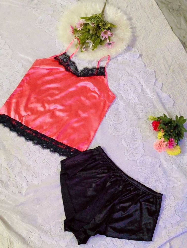 Satin Camisole &amp; Shorts Set