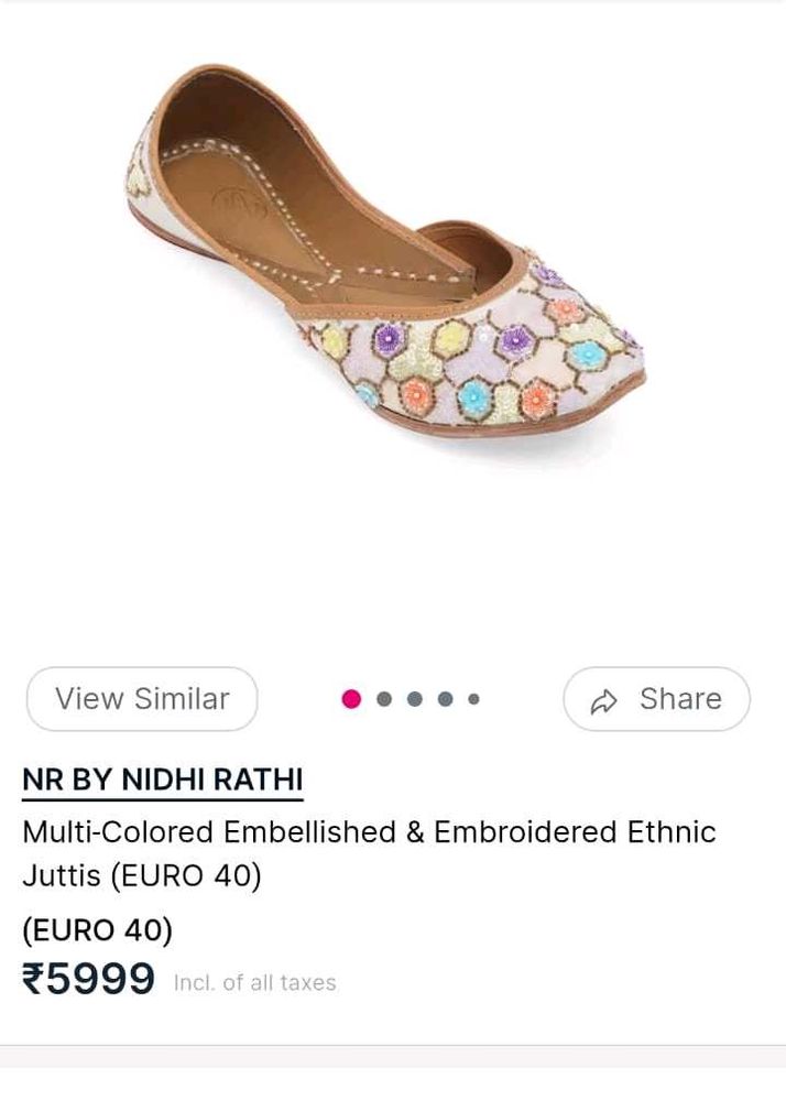 Embellished Jutti Style Flats