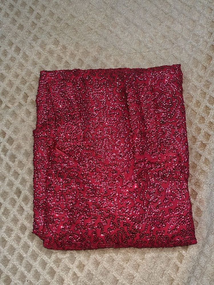 Sparkling Red Sequin Fabric