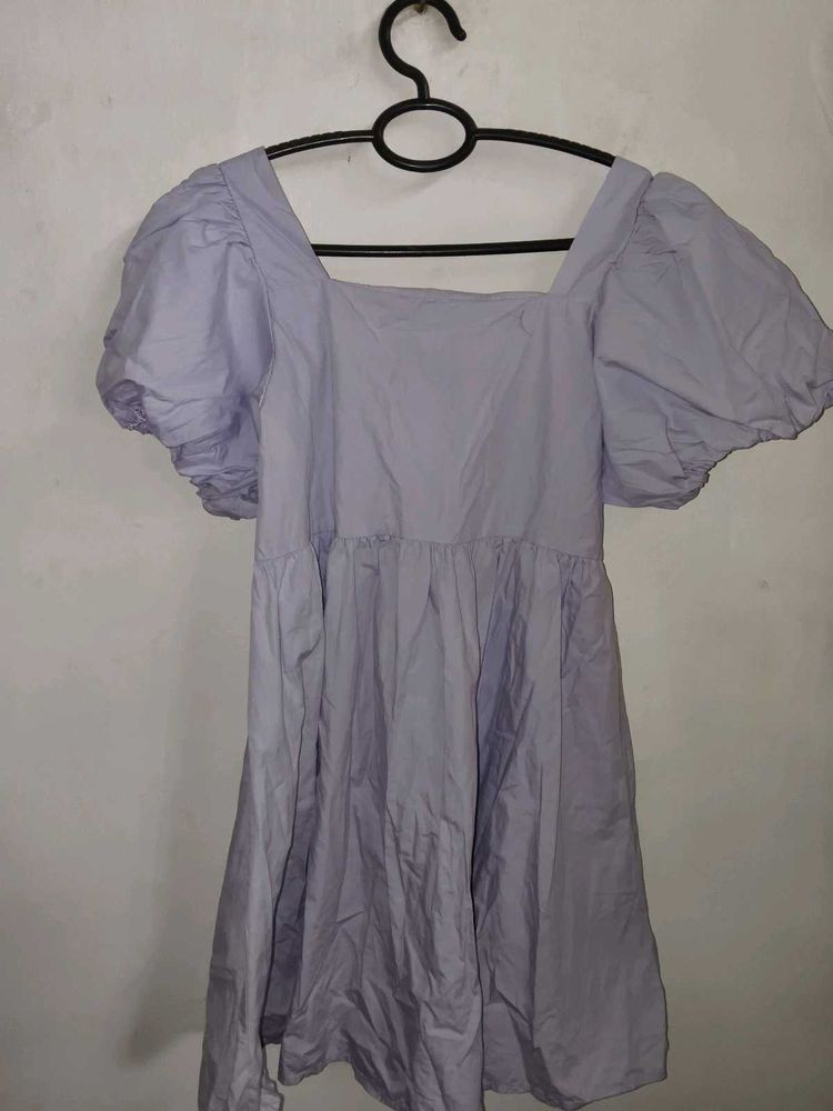 puff purple dress