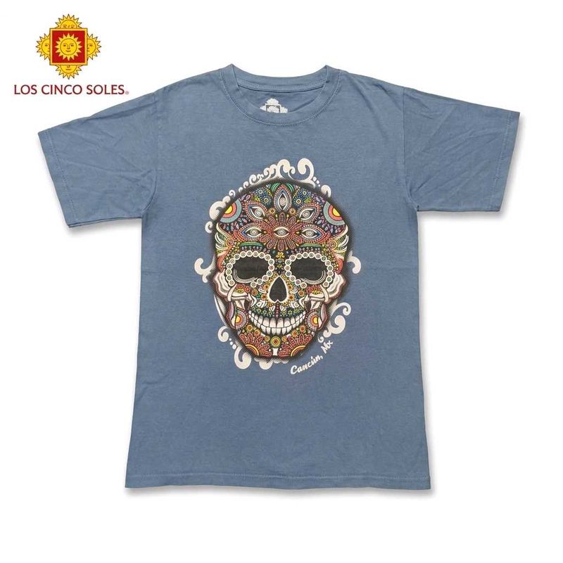 Los Cinco Soles 'Cancun' Sugar Skull T-Shirt