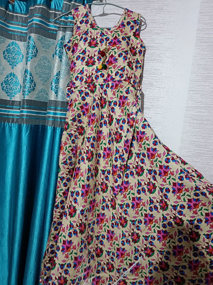 Floral Print Fit And Flare Baby Girl Dress