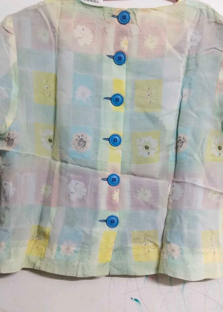 Charming Pastel Floral Blouse