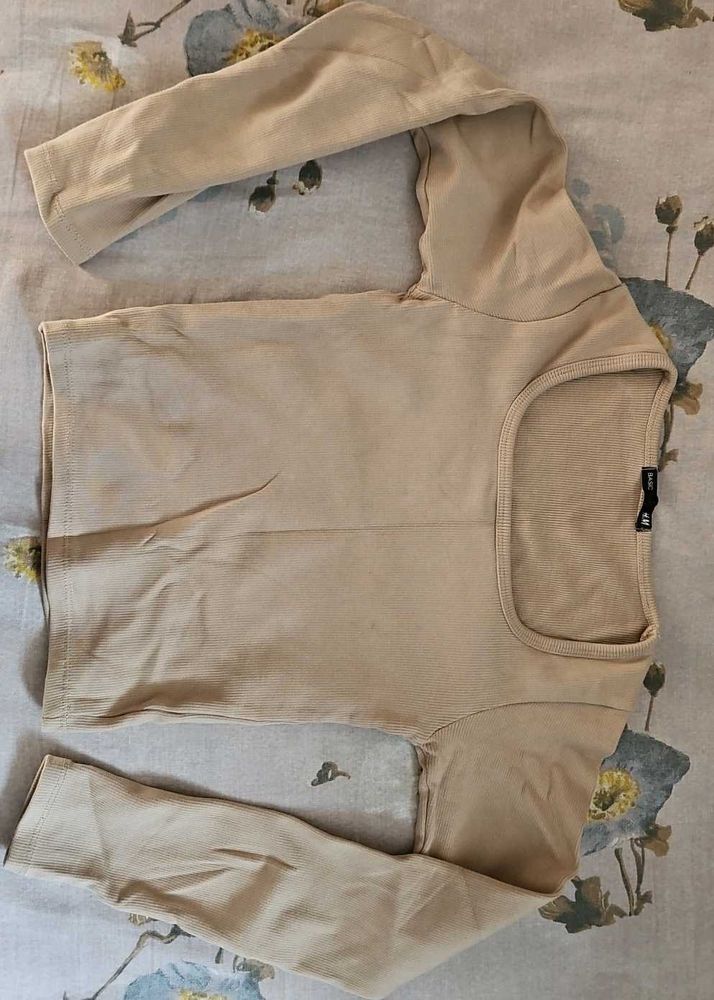 Crop Top With Full Length Sleeves