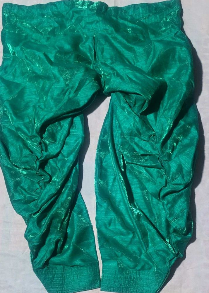 Green pathani salwar jyada ghoom wali silk shining