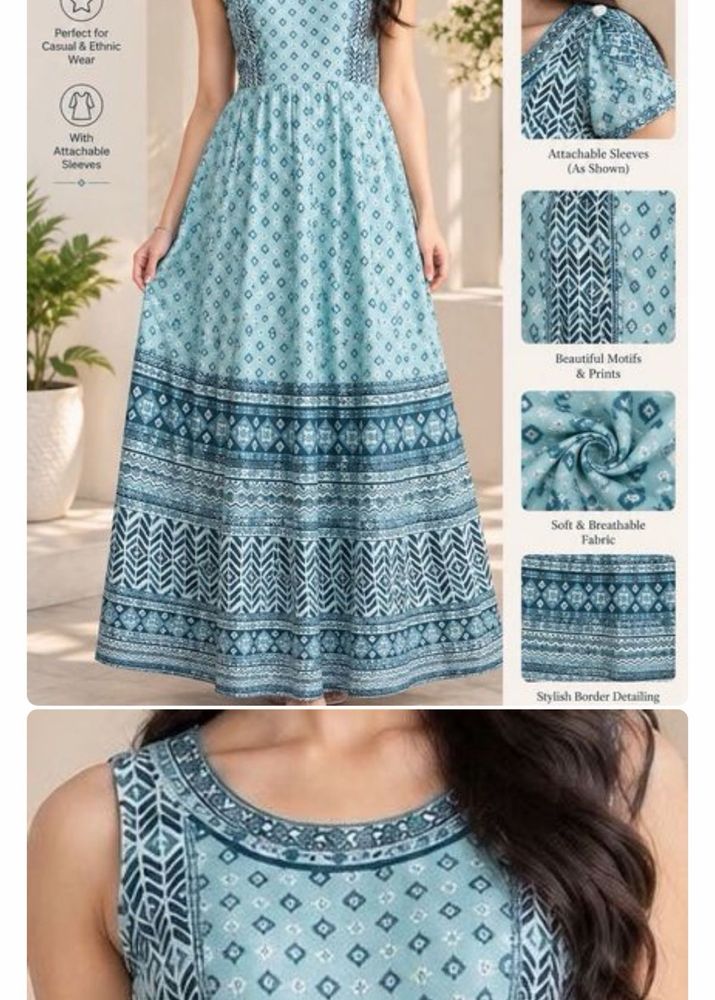 Beautiful Teal Ethnic Gown