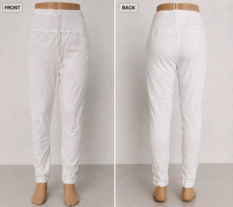 Off White Cotton Leggings Pant ⭐