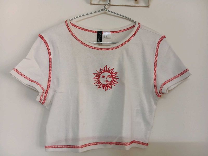 H&amp;M Cotton printed crop top