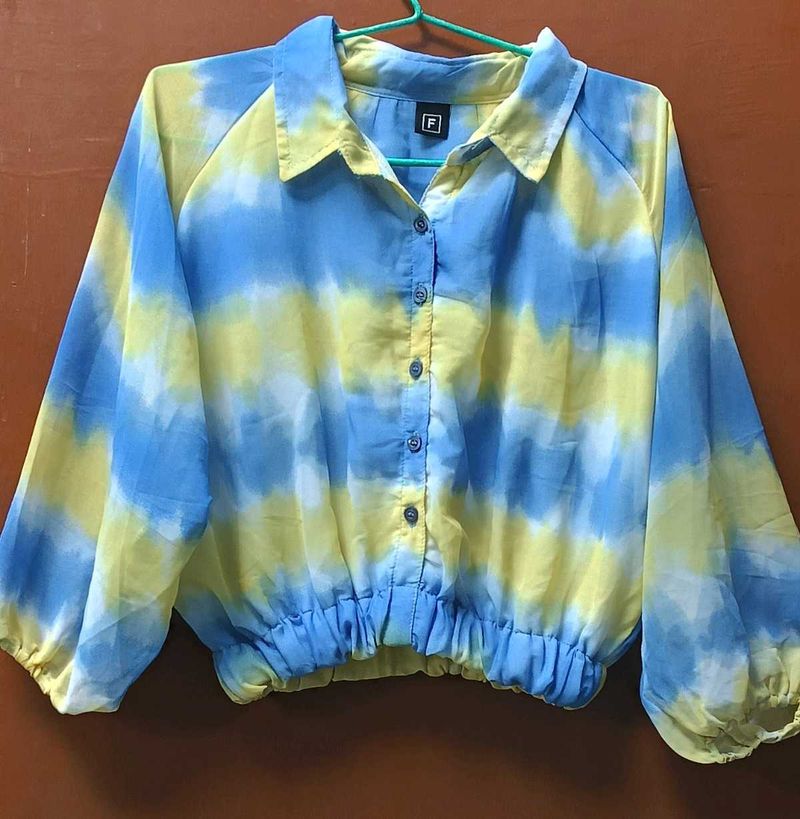 Stylish Tie-Dye Button-Up Shirt