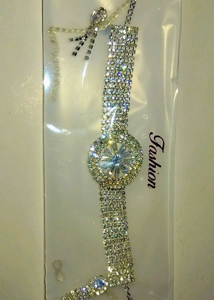 Sparkling Rhinestone Choker Set