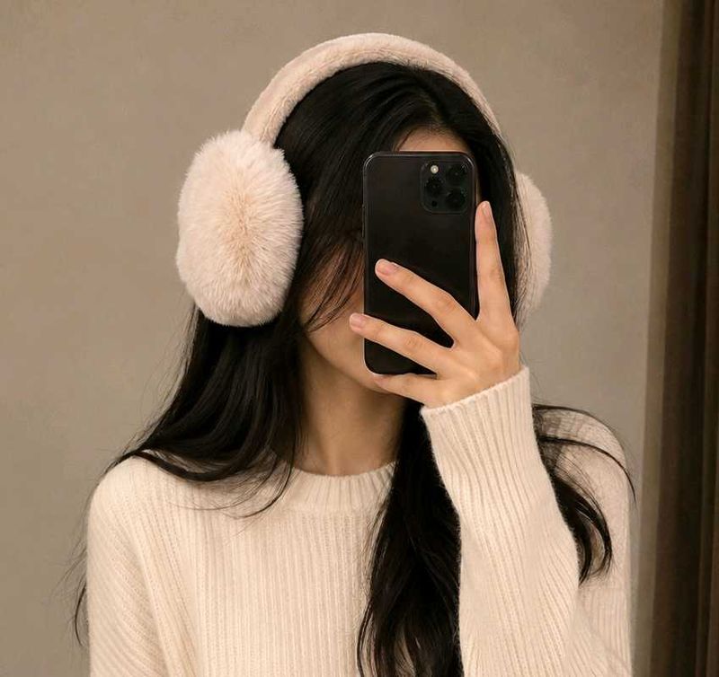 Pink Plush Faux Fur Earmuffs