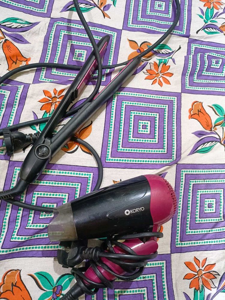 Hair Dryer &amp; Straightener Set
