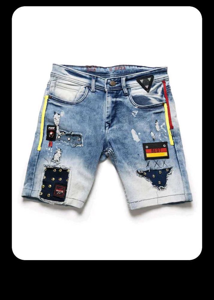Stylish Ripped Denim Shorts