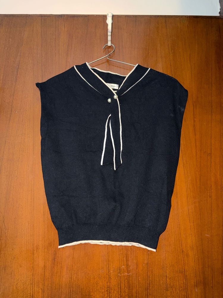 Chic black Sleeveless Top