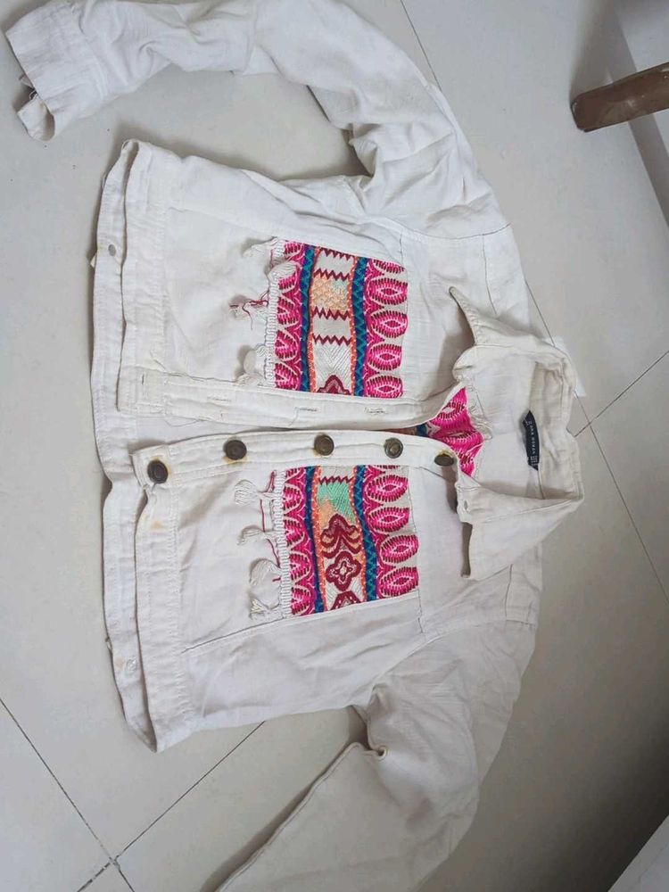 Embroidered Denim Jacket