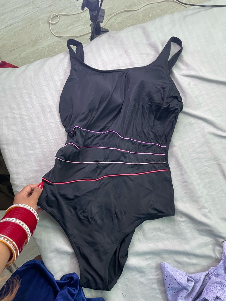 Chic Black One-Piece Swimsuit