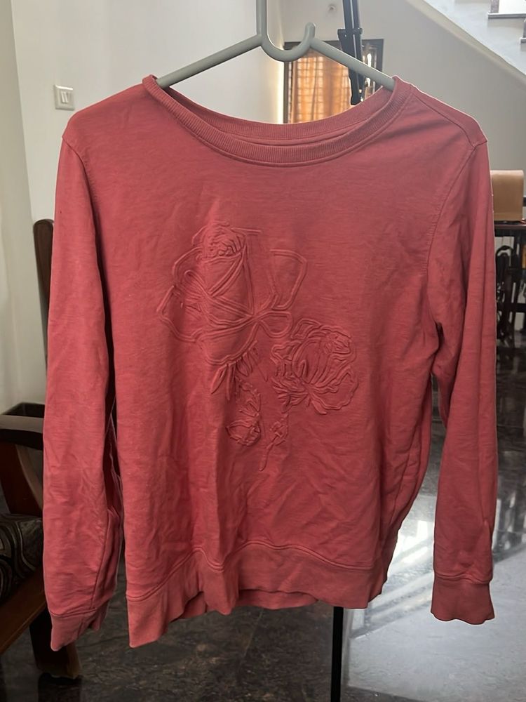 Floral Embossed Sweatshirt