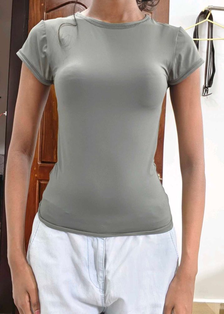 Grey Fitted T-Shirt