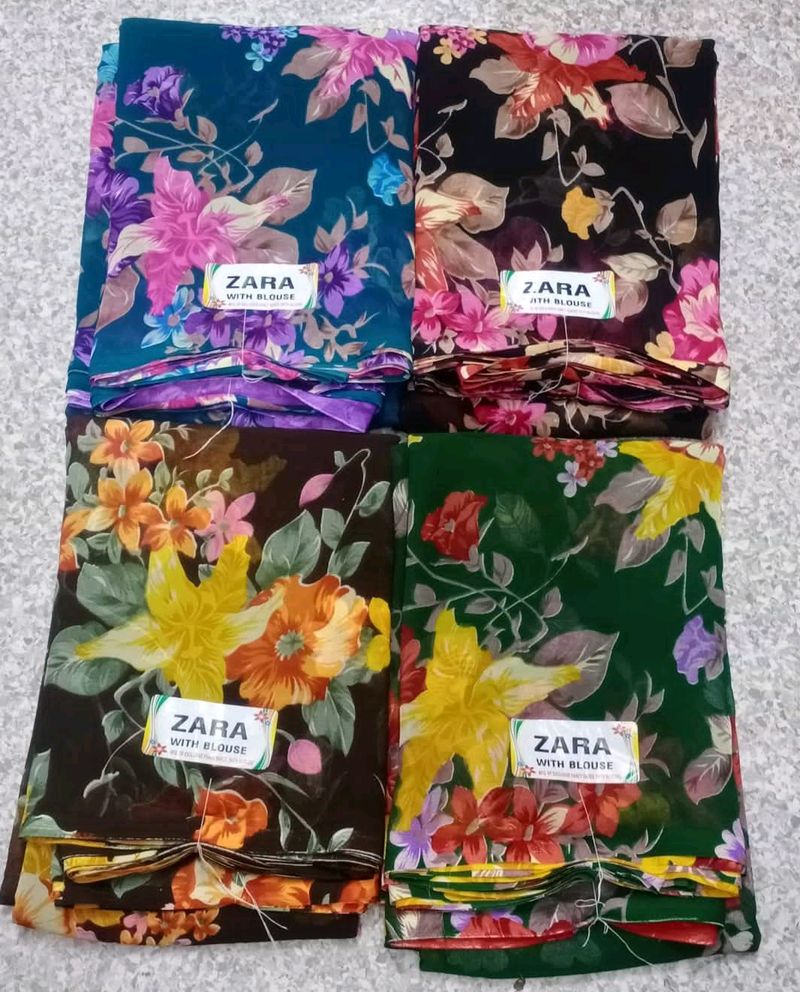 Daily Wear Sarees   Brown And Black Available