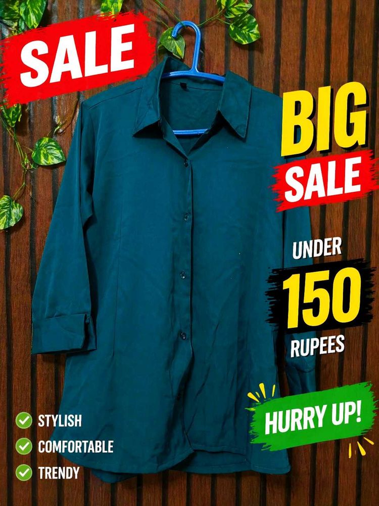 Teal Button-Up Shirt