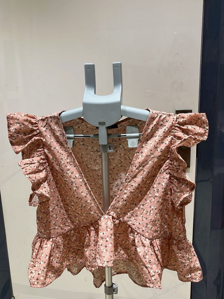 Floral Ruffle Top