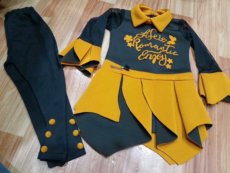 Girls' Party Dress &amp; Leggings Set