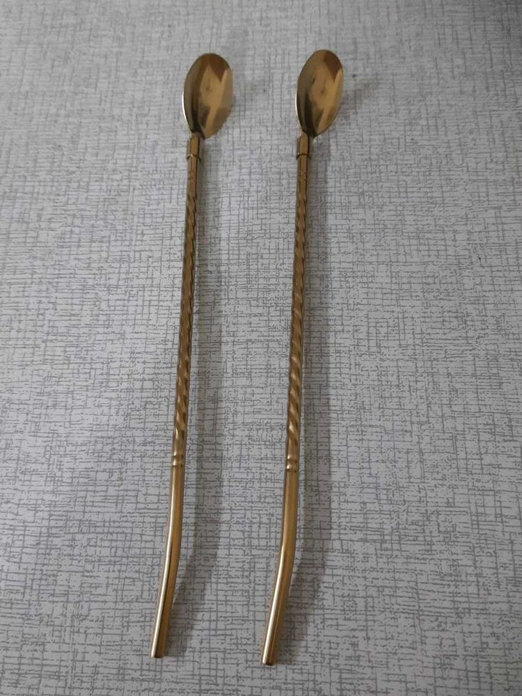 Long Golden Spoon