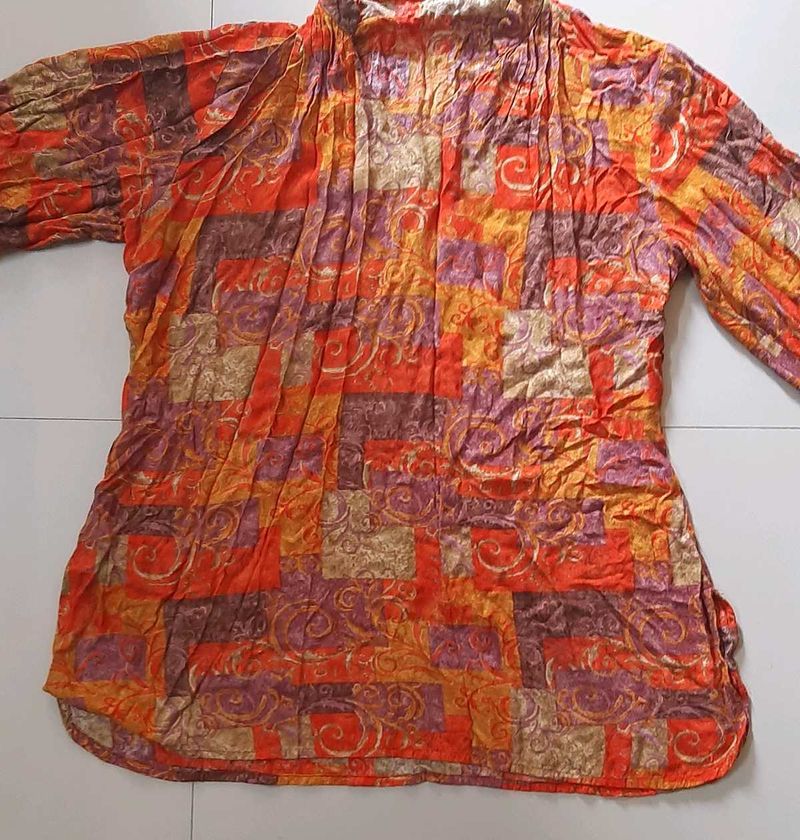 Colorful Patterned Long Sleeve Top