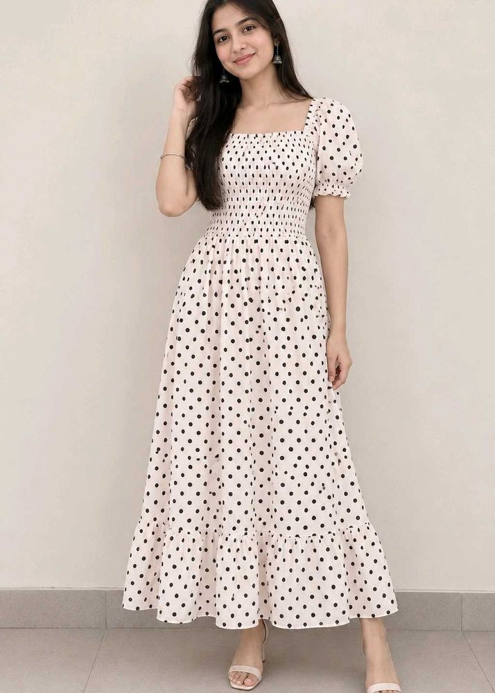 Chic Polka Dot Maxi Dress