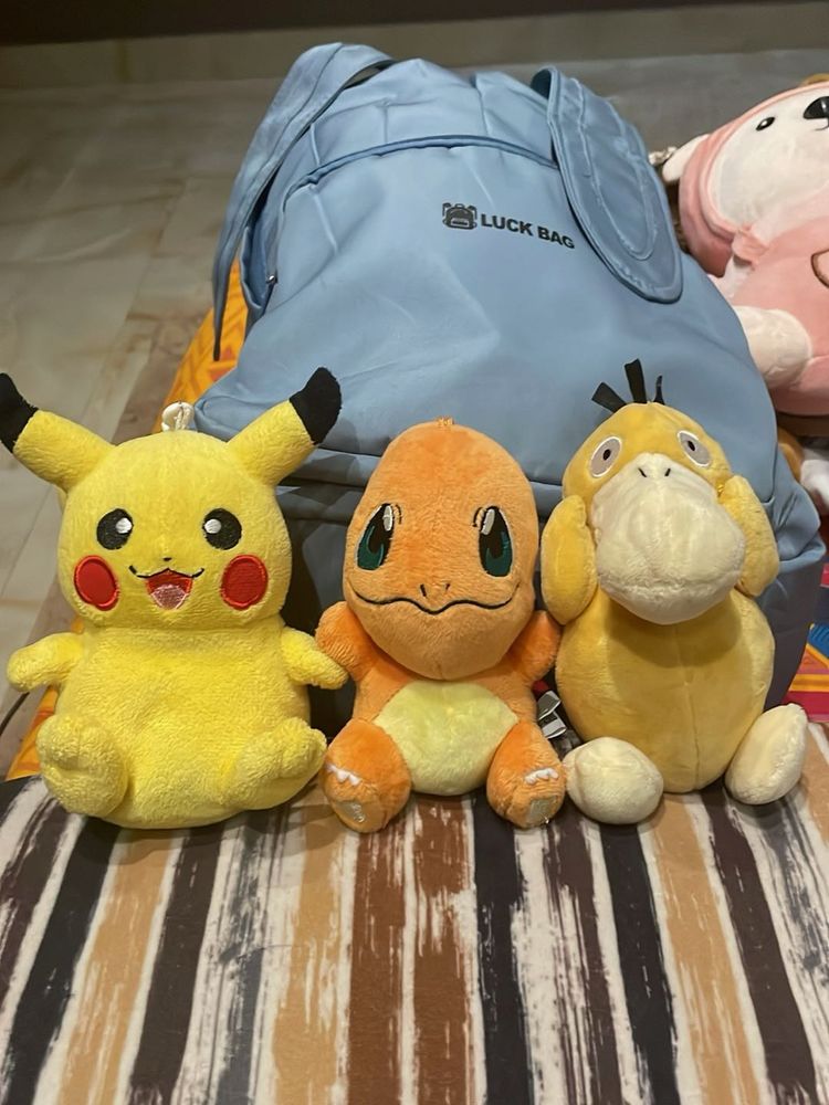 Authentic Pokemon Plush bagtags