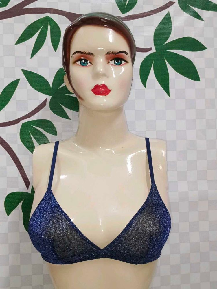 (300)Sparkly Navy Blue Bralette