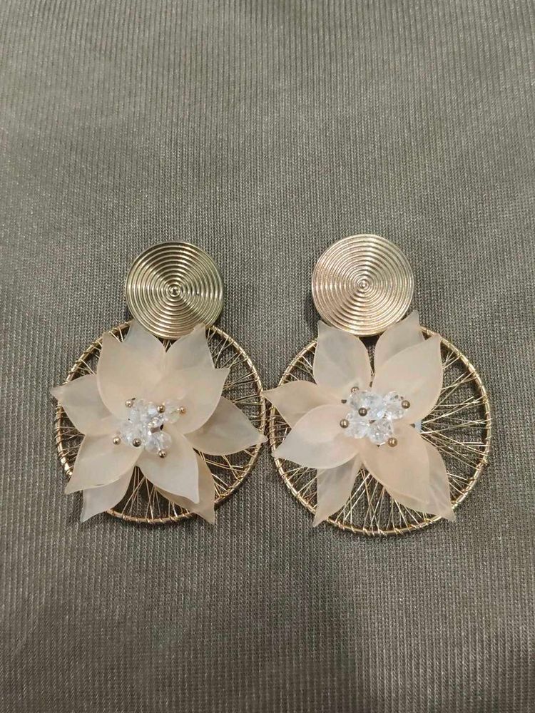 Floral Hoop Earrings
