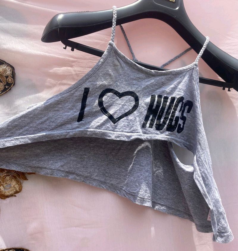 I Heart Hugs Gray Tank Top