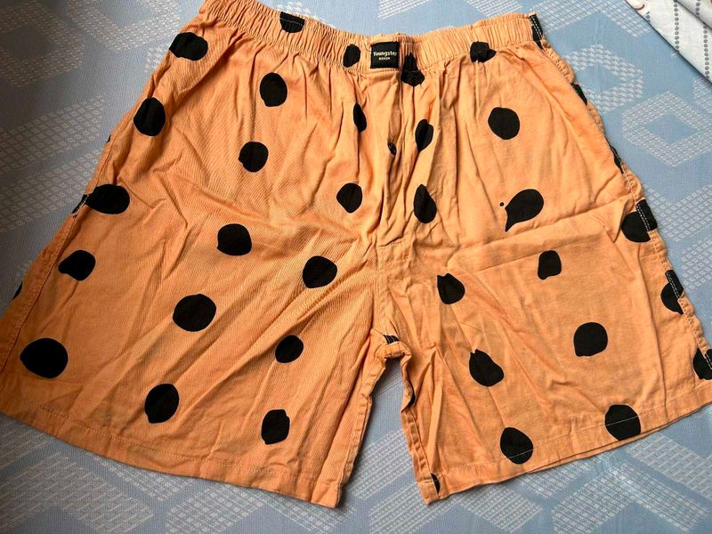 Orange Polka Dot Boxer Shorts